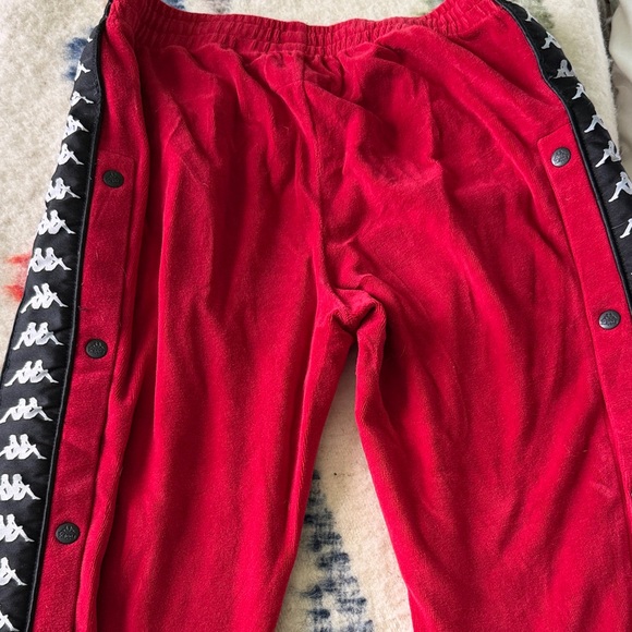 Kappa Red Womens Valour Joggers with Black Logo Tape - Picture 3 of 3
